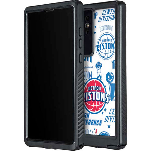 NBA Detroit Pistons Historic Blast Galaxy S24 Ultra Waterproof Case