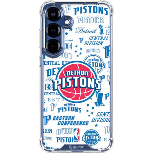 NBA Detroit Pistons Historic Blast Galaxy S25 Plus Clear Case