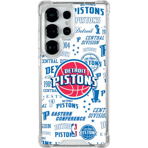 NBA Detroit Pistons Historic Blast Galaxy S25 Ultra Clear Case