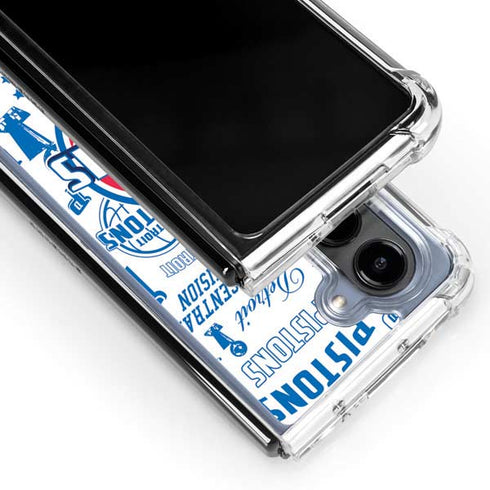 NBA Detroit Pistons Historic Blast Galaxy Z Fold5 5G Clear Case