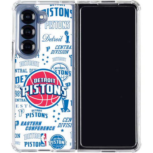 NBA Detroit Pistons Historic Blast Galaxy Z Fold6 Clear Case