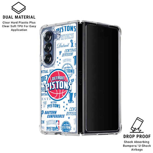 NBA Detroit Pistons Historic Blast Galaxy Z Fold6 Clear Case
