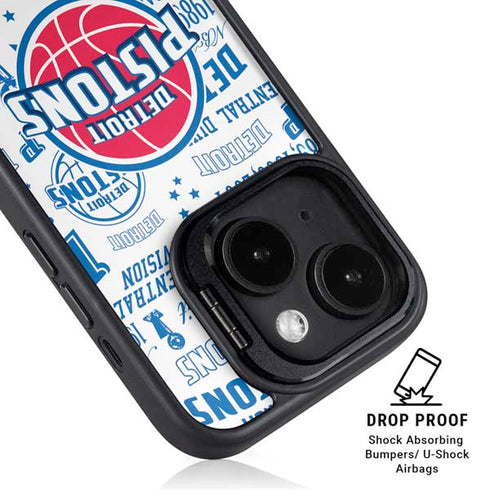 NBA Detroit Pistons Historic Blast iPhone 13 Kickstand Case