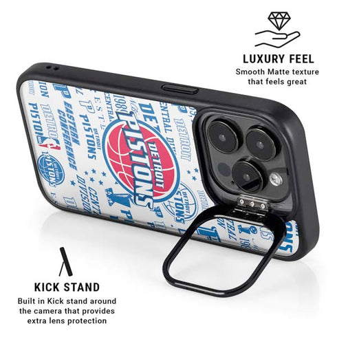 NBA Detroit Pistons Historic Blast iPhone 14 Pro Kickstand Case