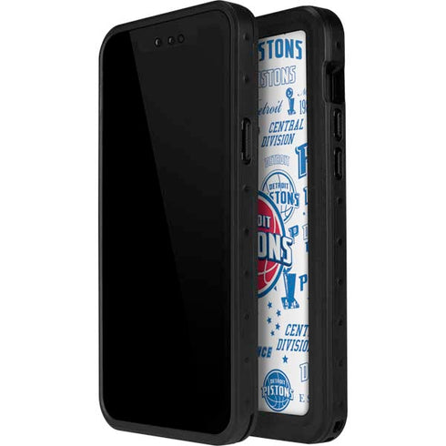 NBA Detroit Pistons Historic Blast iPhone 15 Pro Waterproof Case