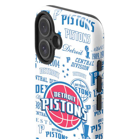 NBA Detroit Pistons Historic Blast iPhone 16 Plus Impact Case