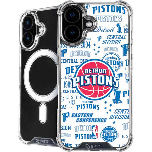 NBA Detroit Pistons Historic Blast iPhone 16 Plus MagSafe Case