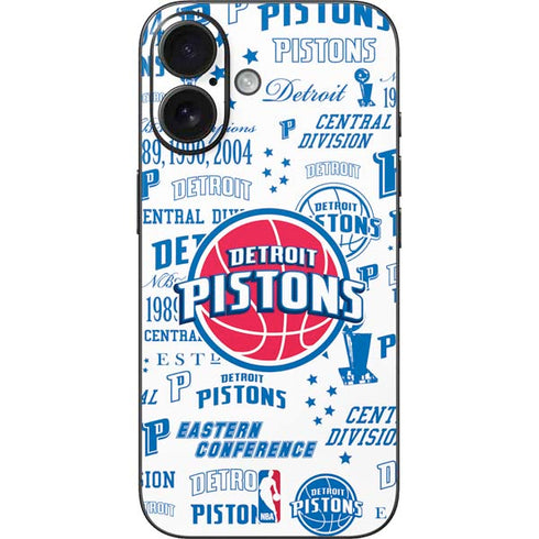 NBA Detroit Pistons Historic Blast iPhone 16 Skin