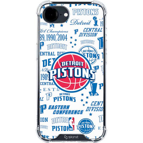 NBA Detroit Pistons Historic Blast iPhone 16e Clear Case