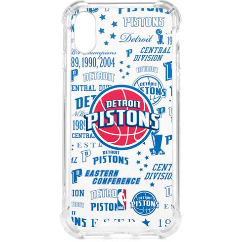 NBA Detroit Pistons Historic Blast iPhone XS Clear Case
