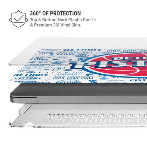 NBA Detroit Pistons Historic Blast MacBook Cases