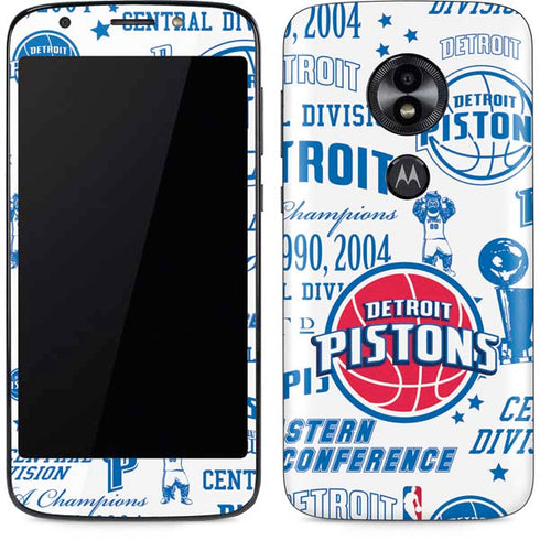 NBA Detroit Pistons Historic Blast Moto E5 Play Skin