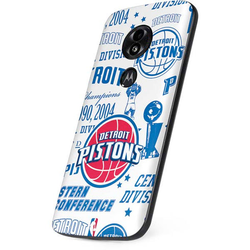 NBA Detroit Pistons Historic Blast Moto E5 Play Skin