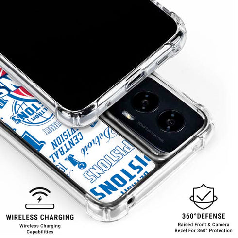NBA Detroit Pistons Historic Blast Moto G Power 5G (2024) Clear Case