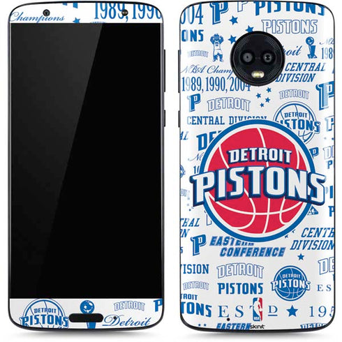 NBA Detroit Pistons Historic Blast Moto G6 Skin