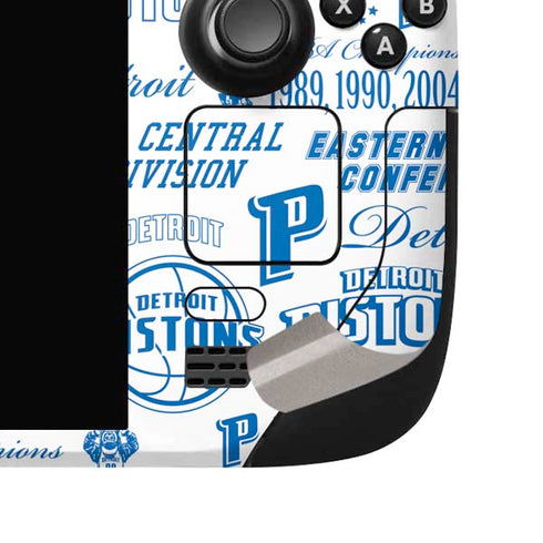 NBA Detroit Pistons Historic Blast Steam Deck Handheld Gaming Computer OLED Skin