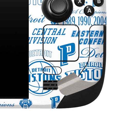 NBA Detroit Pistons Historic Blast Steam Deck Handheld Gaming Computer Skin