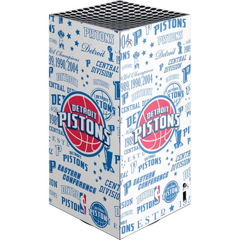 NBA Detroit Pistons Historic Blast XBox Series X Digital Edition Console Skin