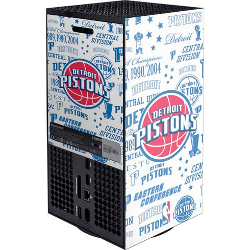 NBA Detroit Pistons Historic Blast XBox Series X Digital Edition Console Skin