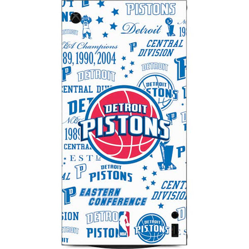 NBA Detroit Pistons Historic Blast XBox Series X Digital Edition Console Skin