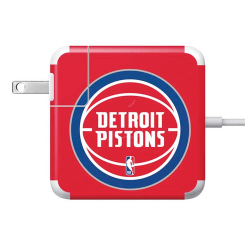 NBA Detroit Pistons Large Logo 85W Power Adapter (15 and 17 inch MacBook Pro Charger) Skin