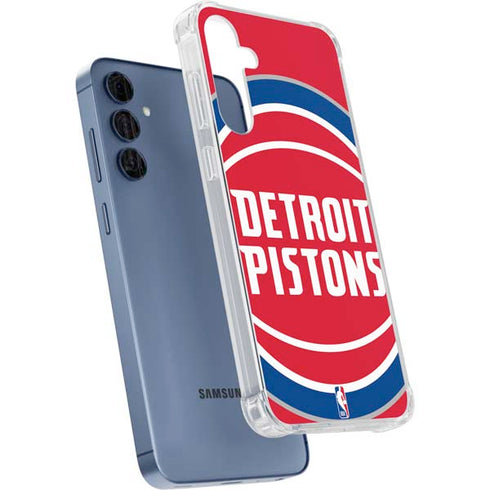 NBA Detroit Pistons Large Logo Galaxy A55 5G Clear Case