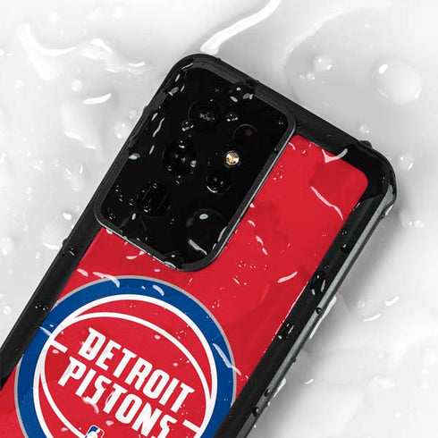 NBA Detroit Pistons Large Logo Galaxy S24 Ultra Waterproof Case