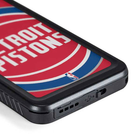 NBA Detroit Pistons Large Logo Galaxy S24 Waterproof Case