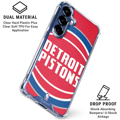 NBA Detroit Pistons Large Logo Galaxy S25 Plus Clear Case