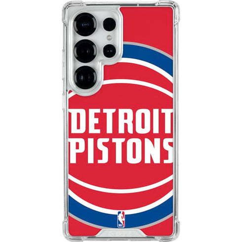 NBA Detroit Pistons Large Logo Galaxy S25 Ultra Clear Case
