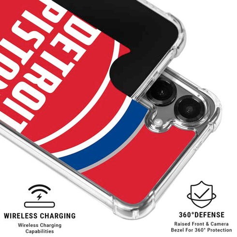 NBA Detroit Pistons Large Logo Galaxy S26 Clear Case