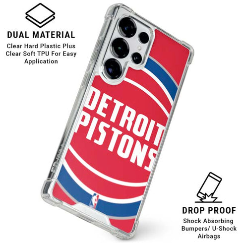 NBA Detroit Pistons Large Logo Galaxy S26 Ultra Clear Case