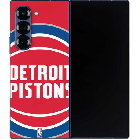 NBA Detroit Pistons Large Logo Galaxy Z Fold6 Skin