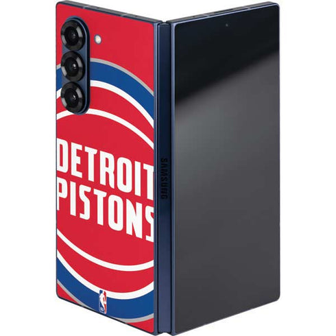 NBA Detroit Pistons Large Logo Galaxy Z Fold6 Skin