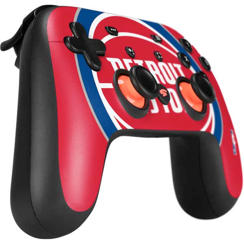 NBA Detroit Pistons Large Logo Google Stadia Controller Skin