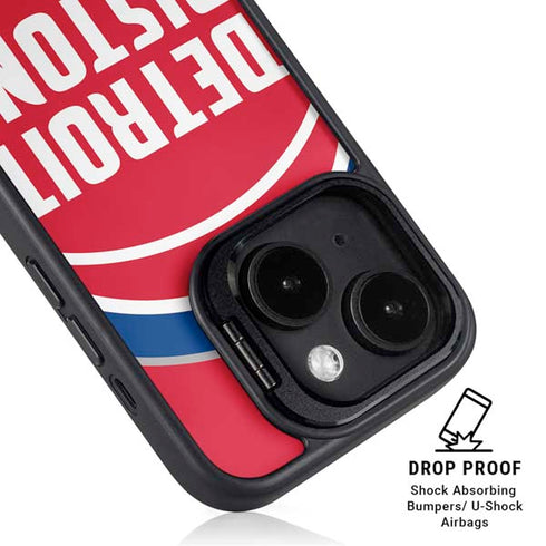 NBA Detroit Pistons Large Logo iPhone 14 Plus Kickstand Case
