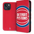 NBA Detroit Pistons Large Logo iPhone 15 Plus Folio Case