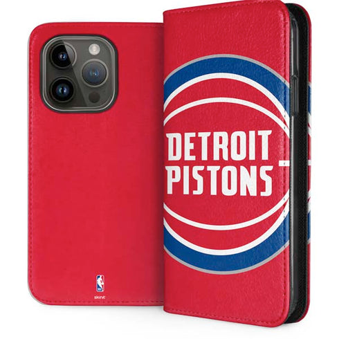 NBA Detroit Pistons Large Logo iPhone 15 Pro Folio Case
