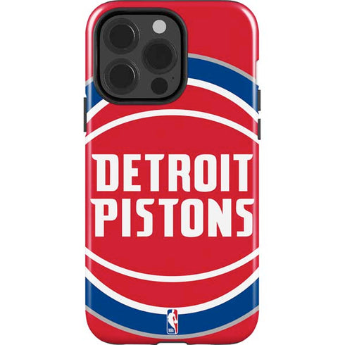 NBA Detroit Pistons Large Logo iPhone 15 Pro Impact Case