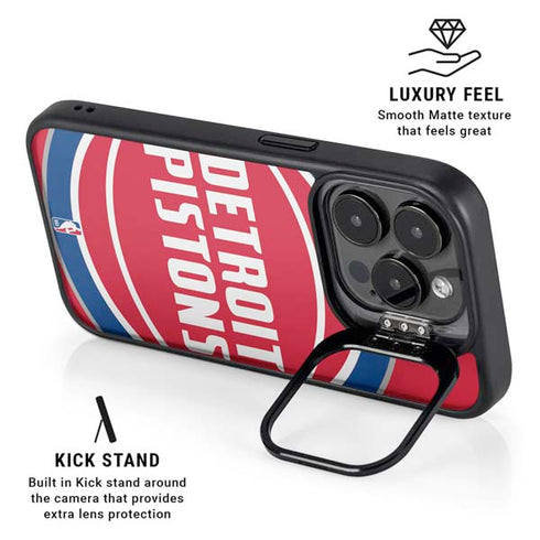NBA Detroit Pistons Large Logo iPhone 15 Pro Max Kickstand Case