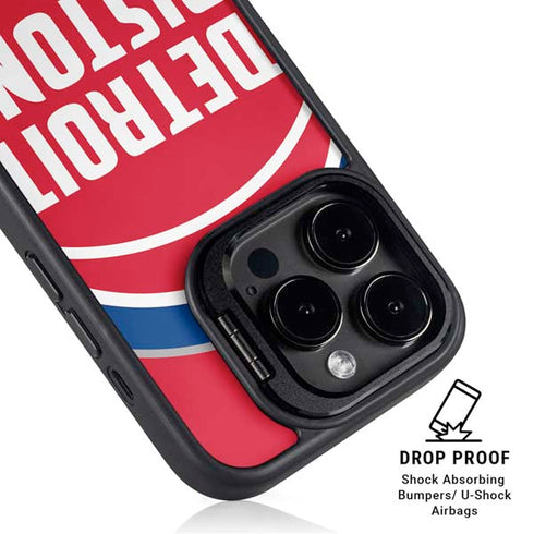NBA Detroit Pistons Large Logo iPhone 15 Pro Max Kickstand Case