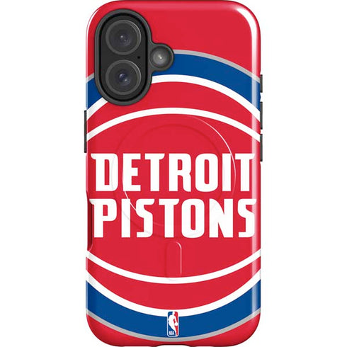 NBA Detroit Pistons Large Logo iPhone 16 Magsafe Impact Case