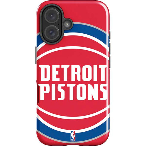 NBA Detroit Pistons Large Logo iPhone 16 Plus Impact Case
