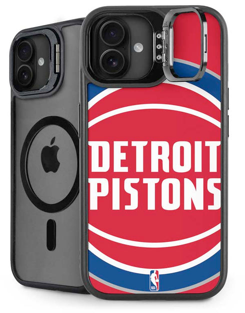 NBA Detroit Pistons Large Logo iPhone 16 Plus Kickstand Case