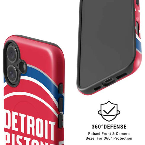 NBA Detroit Pistons Large Logo iPhone 16 Plus Magsafe Impact Case
