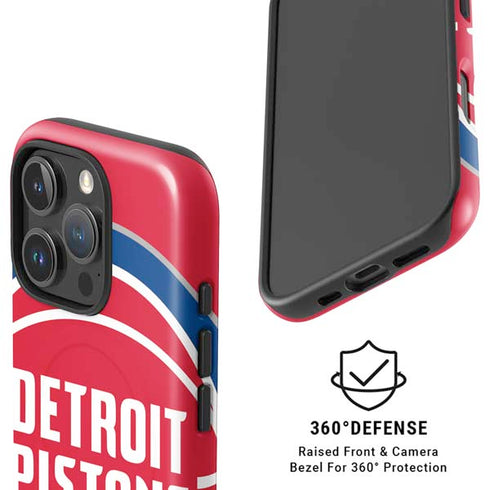 NBA Detroit Pistons Large Logo iPhone 16 Pro Max Magsafe Impact Case