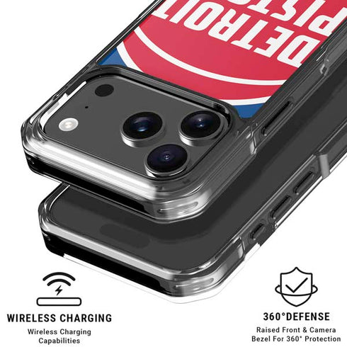 NBA Detroit Pistons Large Logo iPhone 18 Pro Clear Case