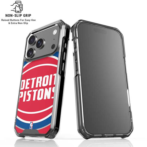 NBA Detroit Pistons Large Logo iPhone 18 Pro Clear Case