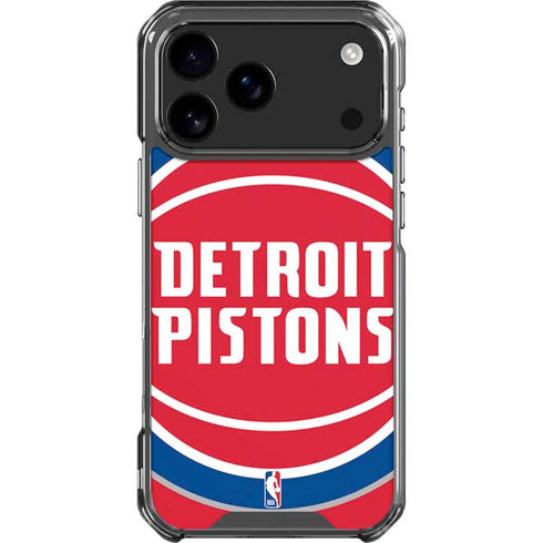 NBA Detroit Pistons Large Logo iPhone 18 Pro Max Clear Case