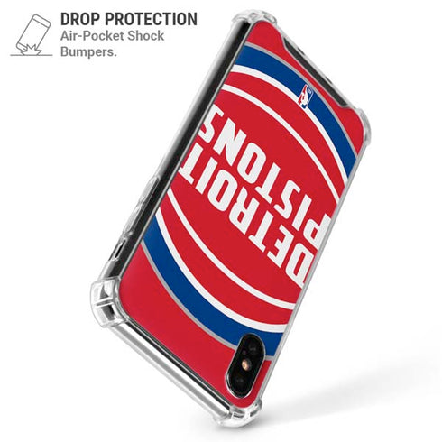 NBA Detroit Pistons Large Logo iPhone X/XS Clear Case